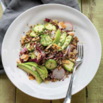 Toasted Quinoa and Avocado Salad with Buttermilk Almond Dressing