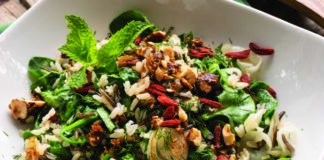 Wild and Basmati Rice with Cranberries and Candied Hazelnuts