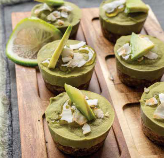 Mini Avocado Matcha Pudding Cups
