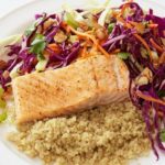 Brighten a Weeknight Dinner with This Chopped Sesame Salad with Salmon & Quinoa