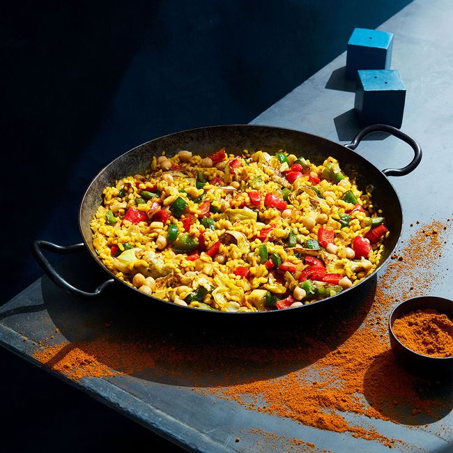 Lemon-and-Artichoke Paella with Pumpkin
