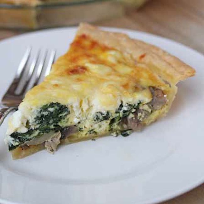 Spinach Mushroom Quiche