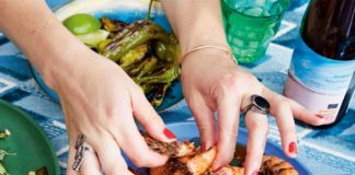 Healthy Grilled Shrimp Recipe with Crushed Tomatoes and Lime